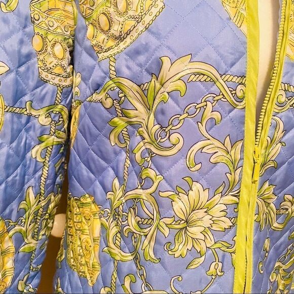 Silkland 100% Silk Quilted Puffer  Zip Up Jacket Size Medium - Picture 3 of 9